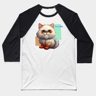 Persian Cat Baseball T-Shirt